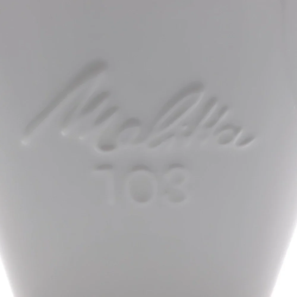 Melitta Coffee Dripper 103 White Ceramic Pour Over Brewer Cone Mint Condition